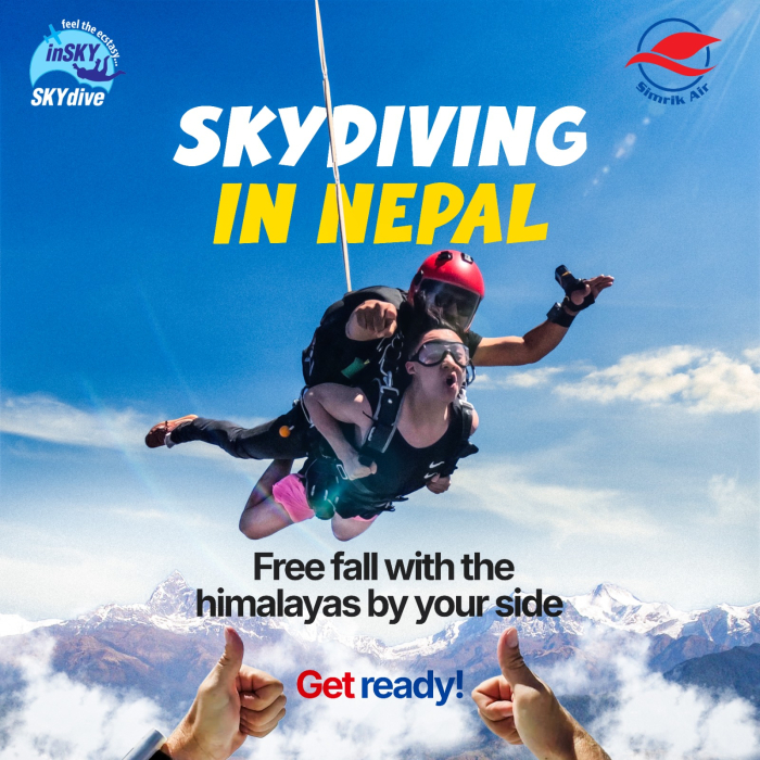 Nepal’s First Skydiving Program Led by Simrik Air to Launch in Pokhara