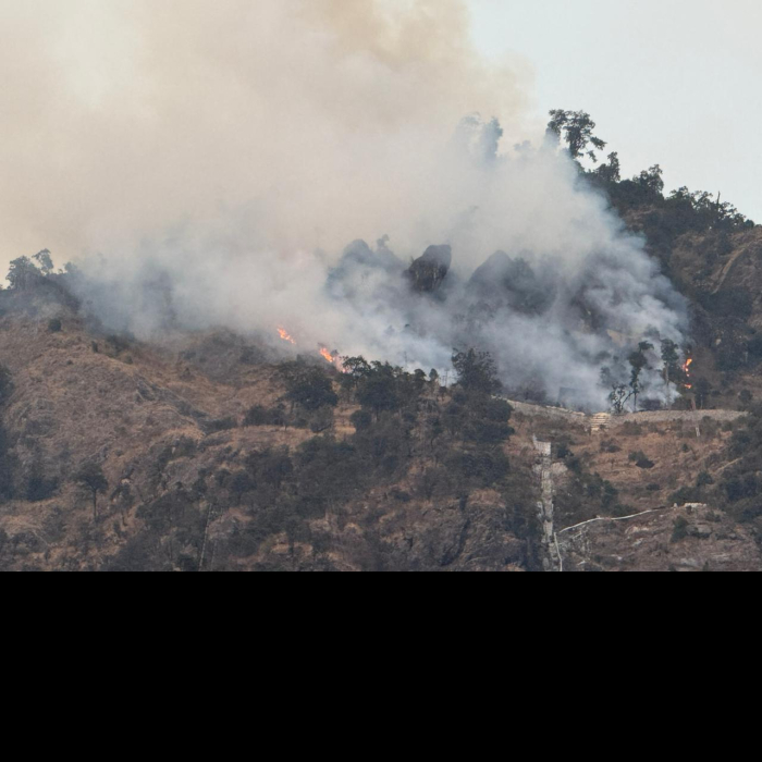 Simrik Air's Helicopter Controls Forest Fire in Bhotekoshi Using Bambi Bucket Technique