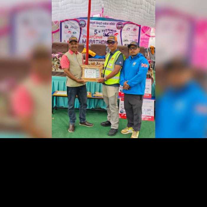 Simrik Air Honored for Rescue Support at 5th Annapurna Marathon