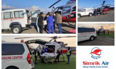 Fully equipped experienced team of Simrik Air Helicopter evacuated a critically ill patient from Pokhara to Kathmandu today.